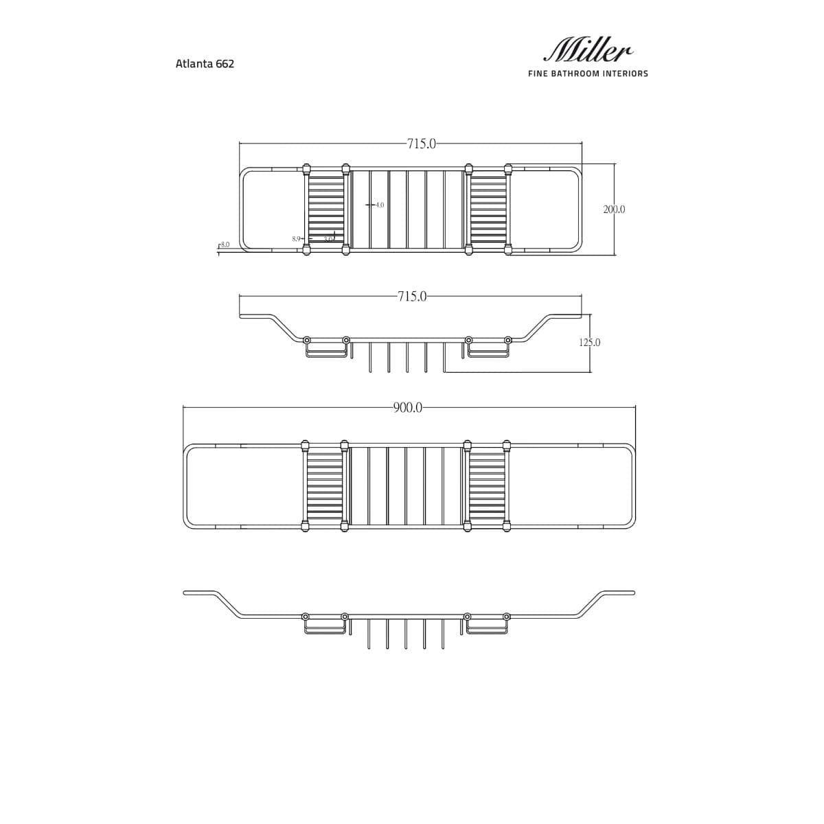 Miller Bath Rack Miller Signature Traditional Bath Rack in Chrome