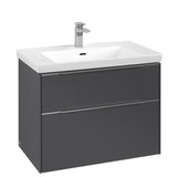 Villeroy & Boch Wall Mounted Vanity Unit Villeroy & Boch Subway 3.0 Wall Hung 800mm Two Drawer Vanity Unit with Basin