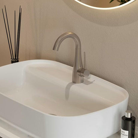 Saneux Mono Basin Tap Brushed Nickel Saneux Eden Basin Mixer Tap