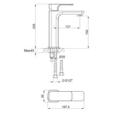Imex Mono Basin Tap Imex Flite Medium Single Lever Basin Mixer Tap with Clicker Waste in Chrome