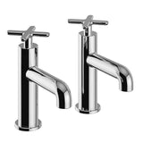 Heritage Pillar Basin Tap Chrome Heritage Salcombe Basin Pillar Taps (Pair)