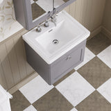 Aquarius Leighton 500mm Wall Mounted One Drawer Vanity Unit with Basin