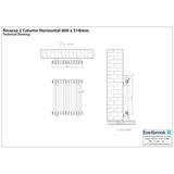 Eastbrook Rivassa Traditional 2 Column Radiator in Matt Black