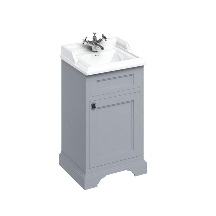 Burlington Cloakroom Vanity Unit Classic Grey / 2 Burlington Freestanding Square Cloakroom Vanity Unit with Basin