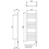 Vogue Ladder Rail Vogue Chube Straight Ladder Rail in Polished Stainless Steel