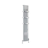 Eastbrook Panel Radiator Eastbrook Peretti Straight Vertical Aluminium Radiator in Polished Aluminium