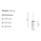 Smedbo Toilet Brush Smedbo Beslagsboden Curve Freestanding Toilet Brush and Holder