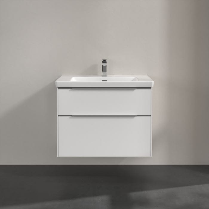 Villeroy & Boch Wall Mounted Vanity Unit Villeroy & Boch Subway 3.0 Wall Hung 800mm Two Drawer Vanity Unit with Basin