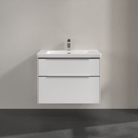 Villeroy & Boch Wall Mounted Vanity Unit Villeroy & Boch Subway 3.0 Wall Hung 800mm Two Drawer Vanity Unit with Basin