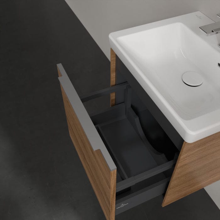 Villeroy & Boch Wall Mounted Vanity Unit Villeroy & Boch Subway 3.0 Wall Hung 500mm One Drawer Vanity Unit with Basin