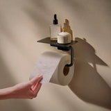 Hansgrohe Toilet Roll Holder Matt Black Hansgrohe Addstoris S Toilet Roll Holder with Shelf
