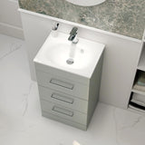 Imex Floor Standing Vanity Unit Pistachio / White Imex Croma Floor Standing Three Door 500mm Vanity Unit with 1 Tap Hole Basin