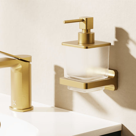 Crosswater Soap Dispenser Brushed Brass Crosswater Rotar Soap Dispenser