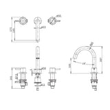 Crosswater 3 Tap Hole Basin Set Crosswater MPRO 3 Hole Basin Mixer Tap in Matt White