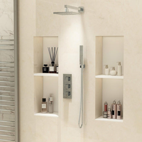 Imex Concealed Shower Set Imex Bloque 3 Handle Double Outlet Concealed Shower Set