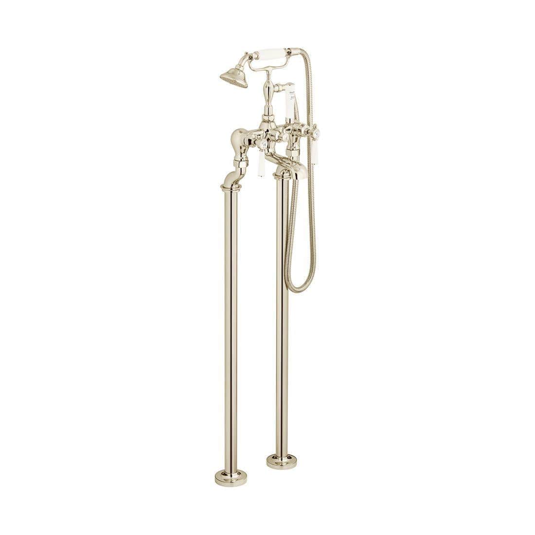 Vado Freestanding Bath Filler Booth & Co. Axbridge Lever Floor Standing Bath and Shower Mixer with Traditional Shower Handset