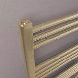Eastbrook Ladder Rails Eastbrook Wendover Straight Vertical Heated Towel Rail - 600 x 600 - Brushed Brass - Central Heating - 41.0700