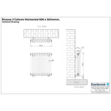 Eastbrook Rivassa Traditional 3 Column Radiator in Matt Black