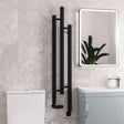 Eastbrook Designer Towel Radiator Eastbrook Portchester Vertical Designer Radiator in Matt Black