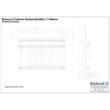 Eastbrook Rivassa Traditional 2 Column Radiator in Matt Anthracite