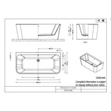 Imex Back to Wall Freestanding Baths Imex Ravine Back to Wall Freestanding Bath - 1700 x 810mm in White Gloss