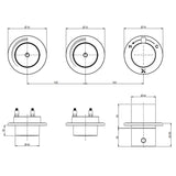 UK Bathroom Store Concealed Shower Set Crosswater Module Plus Push Shower Set 8 - 2 Outlet with Dual Outlet Recessed Shower Head