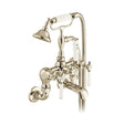 Vado Bath Shower Mixer Bright Nickel Booth & Co. Axbridge Lever Wall Mounted Bath Shower Mixer with Traditional Shower Handset