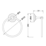 Aquarius Bathrooms Towel Rails and Rings Aquarius Blenheim Traditional Towel Ring in Chrome