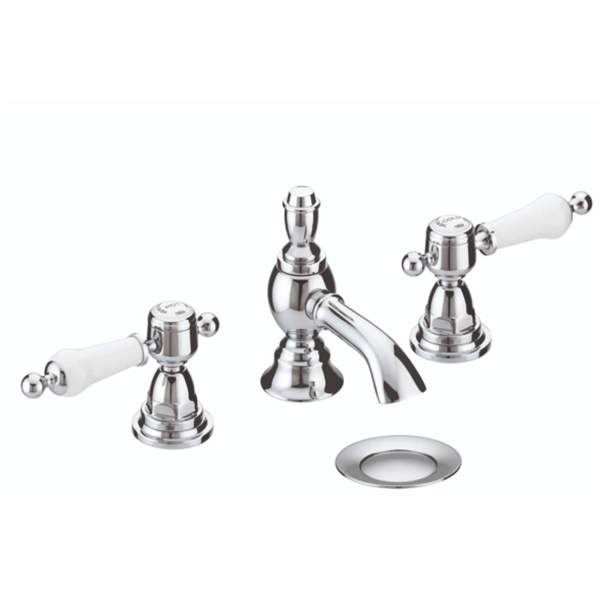 Heritage 3 Tap Hole Basin Set Heritage Glastonbury 3 Tap Hole Basin Mixer Tap