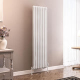Eastbrook Column Radiator 1800 x 503 / Electric Only Eastbrook Rubano Straight Vertical Traditional Column Radiator in Gloss White