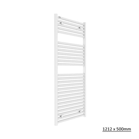Tissino Ladder Rails 1212 x 500 / Central Heating Tissino Hugo2 Designer Towel Radiator in Mount Blanc