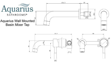 Aquarius Wall Mounted Basin Tap Aquarius Zanelli Wall Mounted Basin Mixer Tap