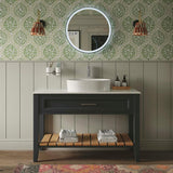 Heritage Floor Standing Vanity Unit Graphite / 1200mm - 1 Drawer Heritage Broughton Washstand with Laminate Worktop