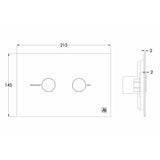 JTP Flush Plate JTP Grosvenor Metal Pneumatic Flush Plate