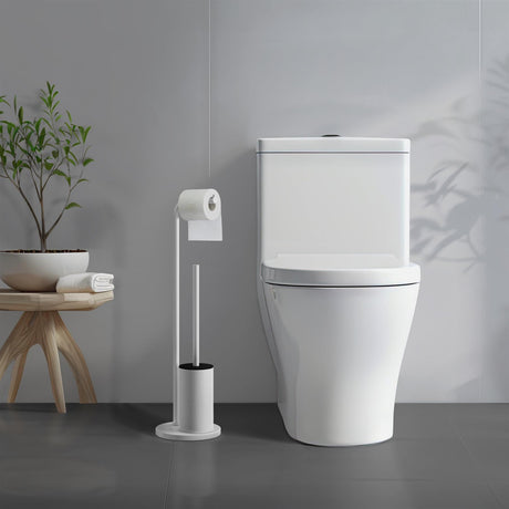 Smedbo Toilet Roll Holder White Smedbo Beslagsboden Curve Freestanding Toilet Roll Holder and Toilet Brush