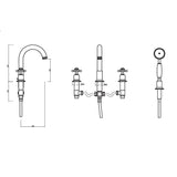 Crosswater 4 Tap Hole Bath Set Crosswater Belgravia 4 Hole Bath Shower Mixer Tap with Kit in Chrome