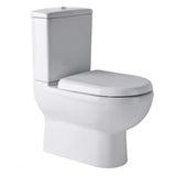 Eastbrook Close Coupled Toilet Eastbrook Dura Rimless Comfort Height Back to Wall Close Coupled Toilet with and Soft Close Seat