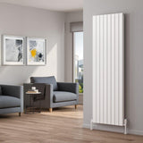 Reina Panel Radiator 1800 x 595mm / White Reina Piatto Double Vertical Panel Central Heating Radiator
