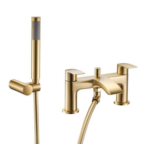 Aquarius Bath Shower Mixer Brushed Brass Aquarius Arc Bath Shower Mixer Tap with Shower Kit