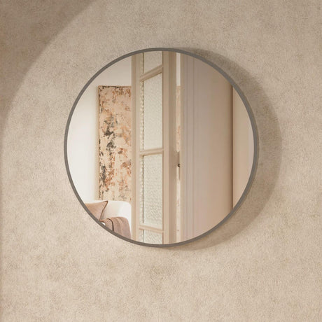 Crosswater Standard Mirror 600mm / Slate Crosswater Infinity Round Framed Mirror