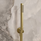 Crosswater Shower Handset Stainless Brushed Brass Effect Crosswater 3ONE6 Shower Handset, Hose and Wall Outlet