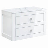 Crosswater Wall Mounted Vanity Unit Crosswater Canvass Vanity Unit with White Carrara Marble Effect Worktop