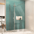 Merlyn Wetroom Accessory Brushed Nickel Merlyn Corner Post Profile for 8mm Wet Room Panels