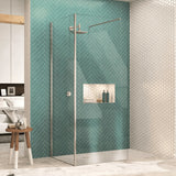Merlyn Wetroom Accessory Brushed Nickel Merlyn Corner Post Profile for 8mm Wet Room Panels