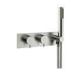Crosswater Concealed Shower Valve Crosswater MPRO 2 Outlet, 2 Handle Horizontal Concealed Thermostatic Shower Valve with Handset