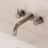 Crosswater Wall Mounted Bath Tap Brushed Nickel Crosswater MPRO Wall Mounted 3 Hole Bath Filler Tap