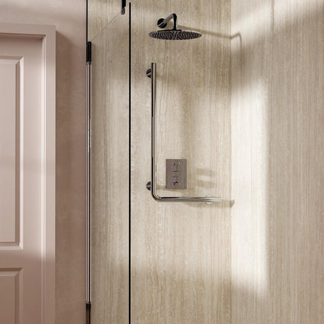 Crosswater Grab Rail/Bar Chrome Crosswater Right Angle Grab Bar