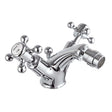 JTP Bidet Tap Chrome JTP Grosvenor Cross Bidet Mixer Tap with Pop-Up Waste