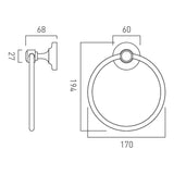 Vado Towel Rails and Rings Booth & Co. Axbridge Towel Ring