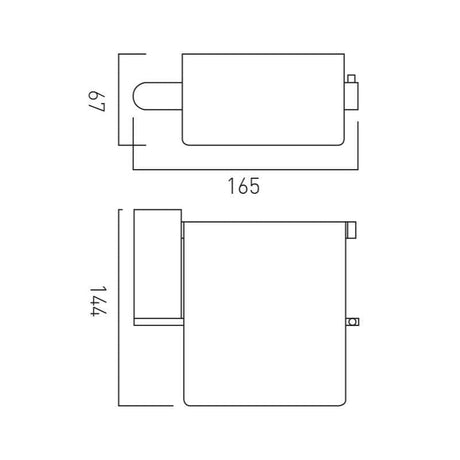 Vado Toilet Roll Holder Vado Photon Covered Toilet Roll Holder in Chrome